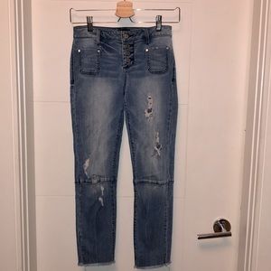 BEBE button fly jeans